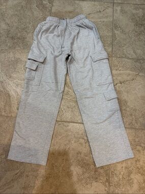 Garage Light Gray Cargo Joggers with Drawstring Waist
